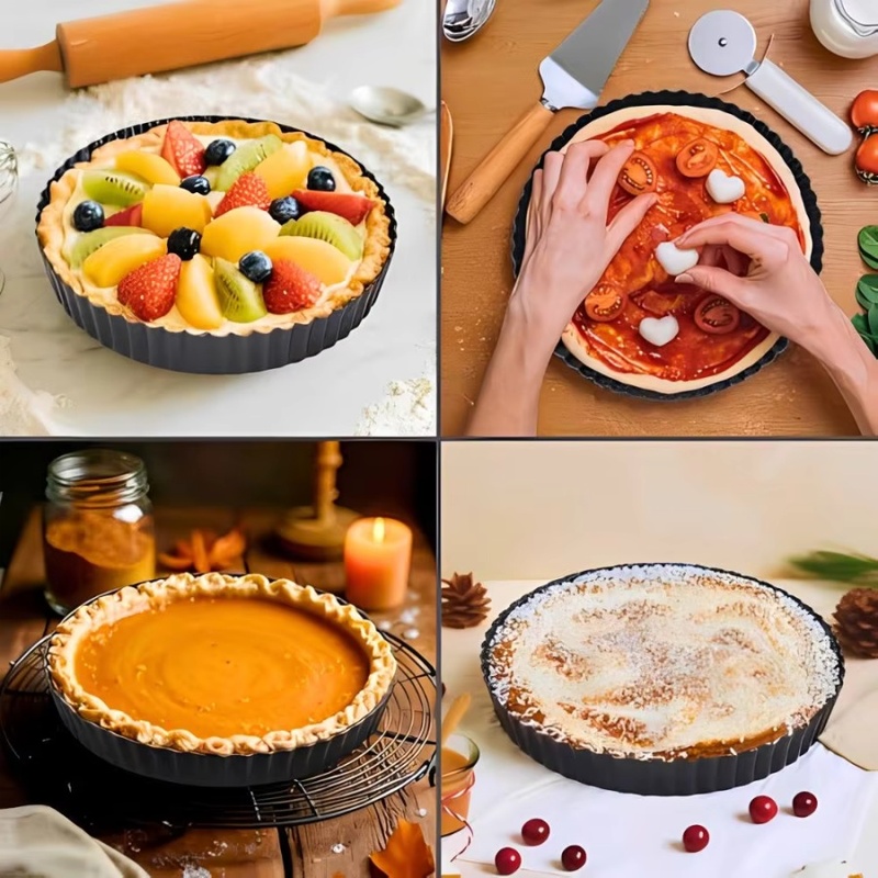 1pc Removable Bottom Fluted Ta - Kitchen Appliances For Baking 评论和价格